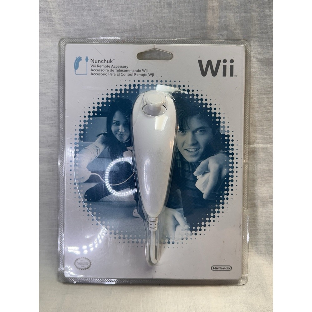 Nintendo Wii Nunchuk Controller White RVL-004 Official OEM New Factory Sealed